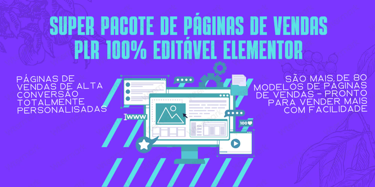 Pacote Páginas de Vendas  PLR Grátis + de 80 Modelos